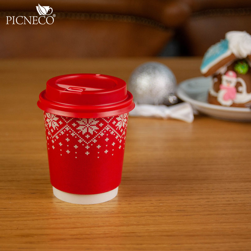 товар Бумажный новогодний стакан с рисунком "Свитер" 250 мл, двухслойный STD225Sw