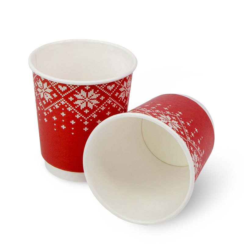 товар Бумажный новогодний стакан с рисунком "Свитер" 250 мл, двухслойный STD225Sw