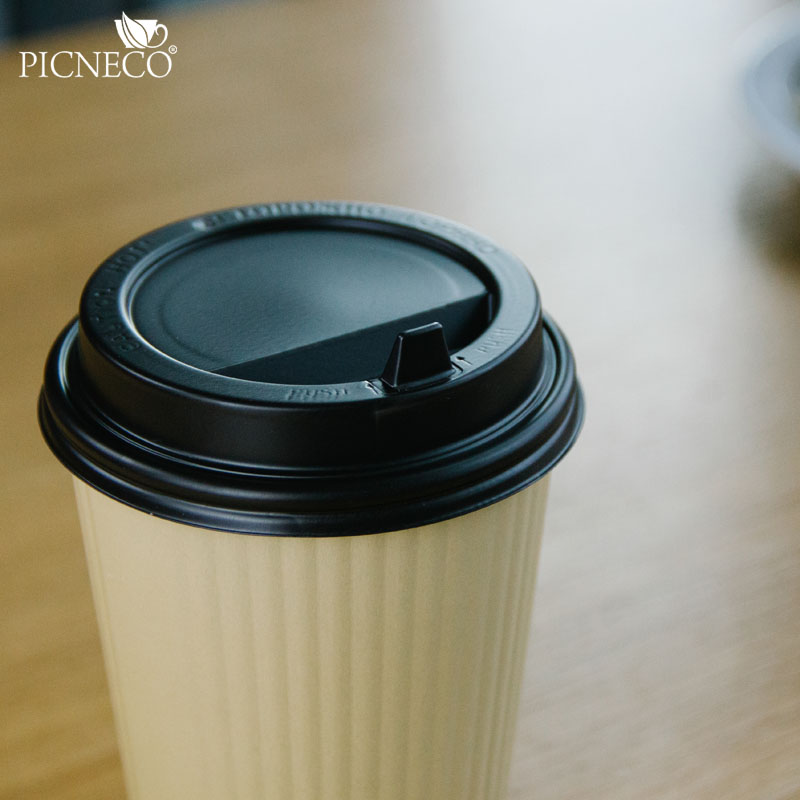 товар Крышка для бумажного стакана с откидным питейником, 90 мм, коричневая KRK190