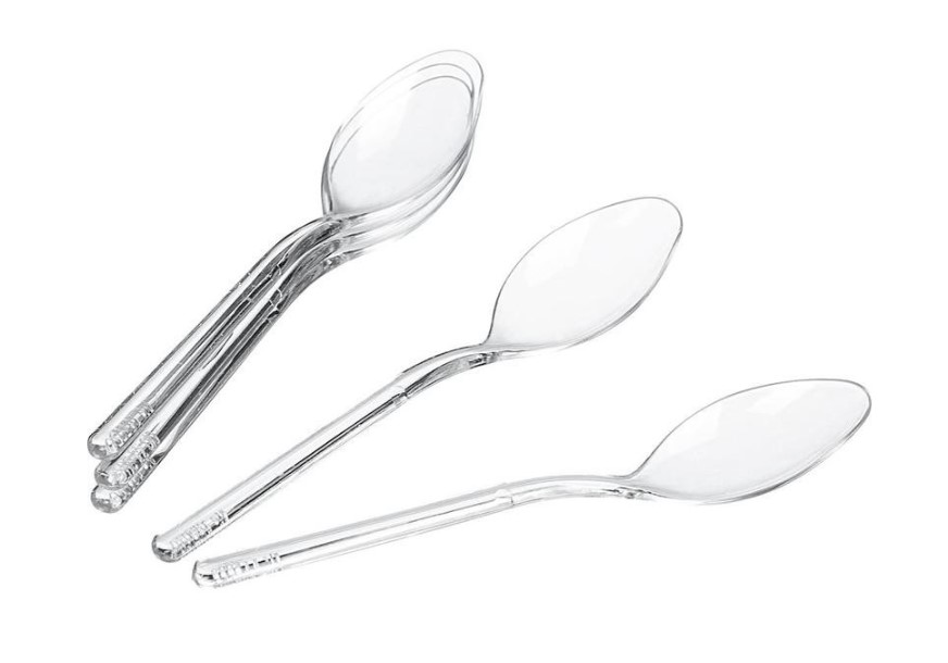 товар Ложка чайная пластиковая 100 мм, прозрачная SPP605W