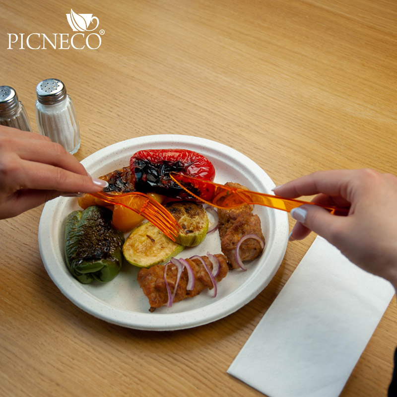 товар Пластиковый одноразовый оранжевый нож ПРЕМИУМ, 180 мм SPP203O