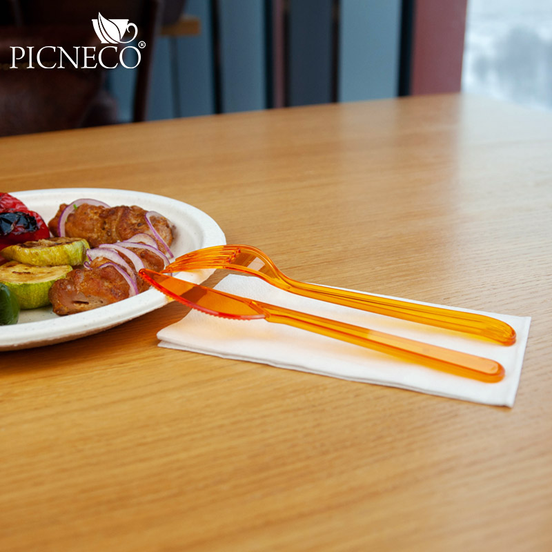 товар Пластиковый одноразовый оранжевый нож ПРЕМИУМ, 180 мм SPP203O