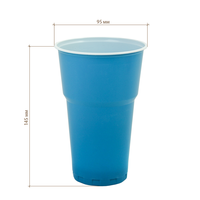 товар Стакан пластиковый 500 мл одноразовый синий STP500B