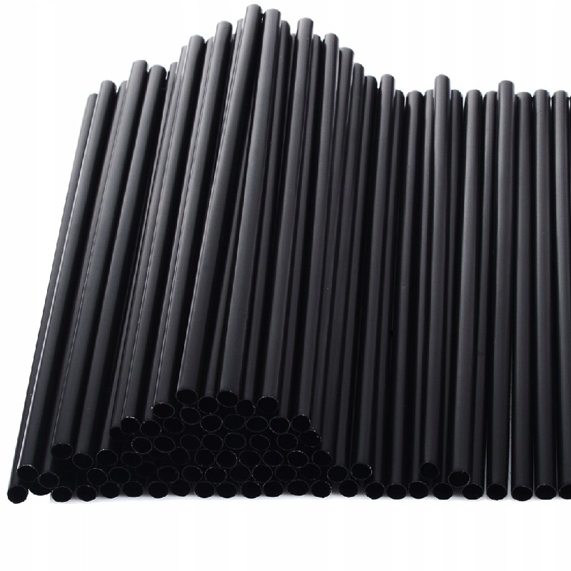 товар Трубочки прямые, пластиковые, черные, 240 мм, d=8 мм TBPL002