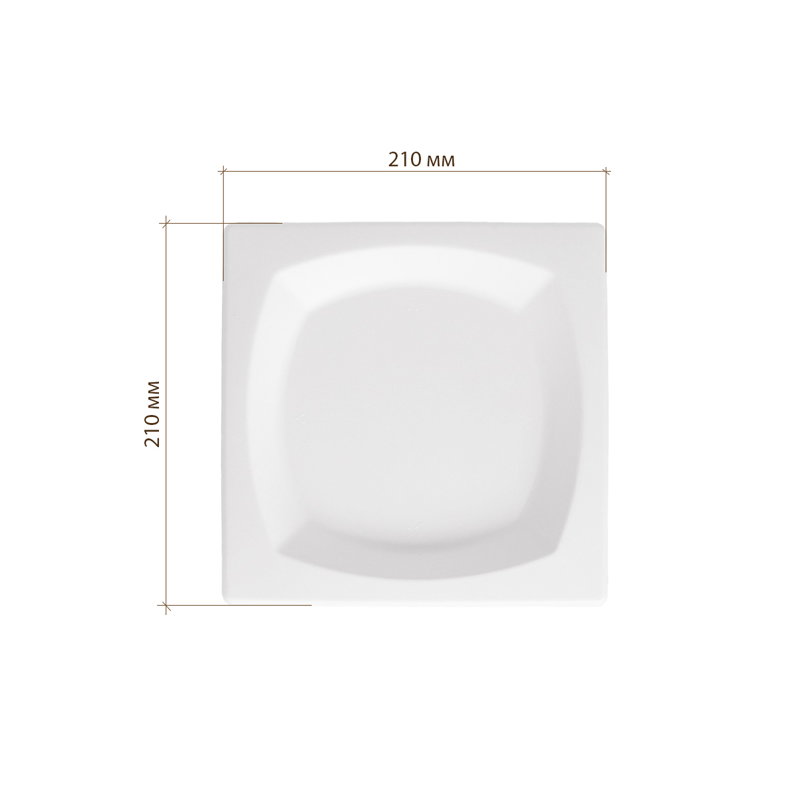 Тарелка квадратная с бортиком 210 мм