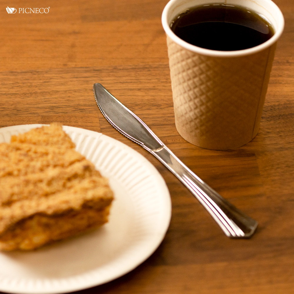 товар Пластиковый одноразовый нож металлик, 180 мм SPP103M