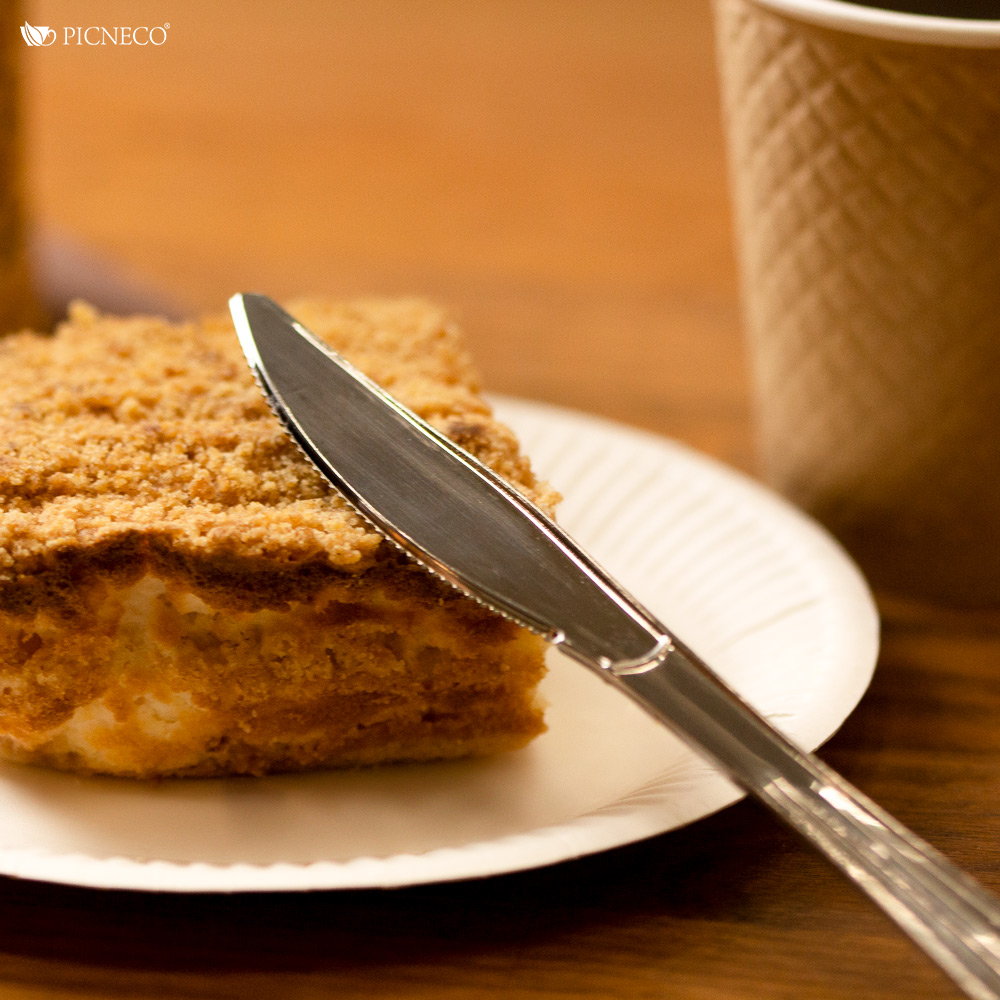 товар Пластиковый одноразовый нож металлик, 180 мм SPP103M