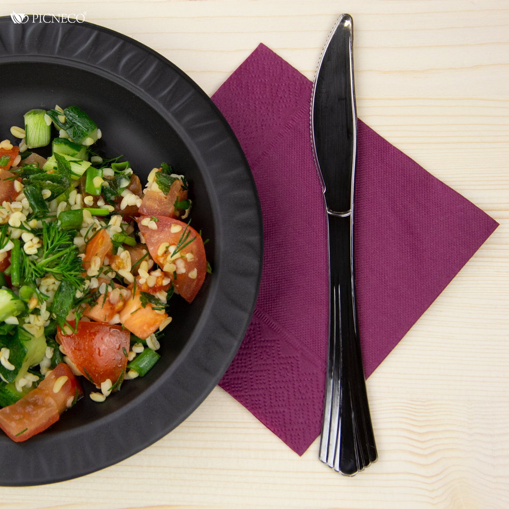 товар Пластиковый одноразовый нож металлик, 180 мм SPP103M