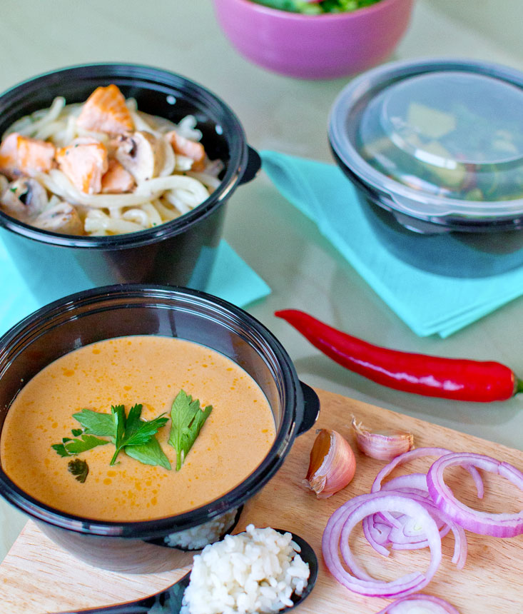 товар Контейнер круглый PP, черный, 144*59 мм, 500 мл, серия K-144 PK14450C