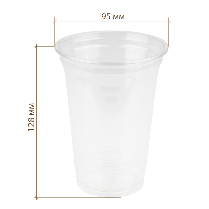 товар Стакан прозрачный ПЭТ, 400 мл, шейкер STP040