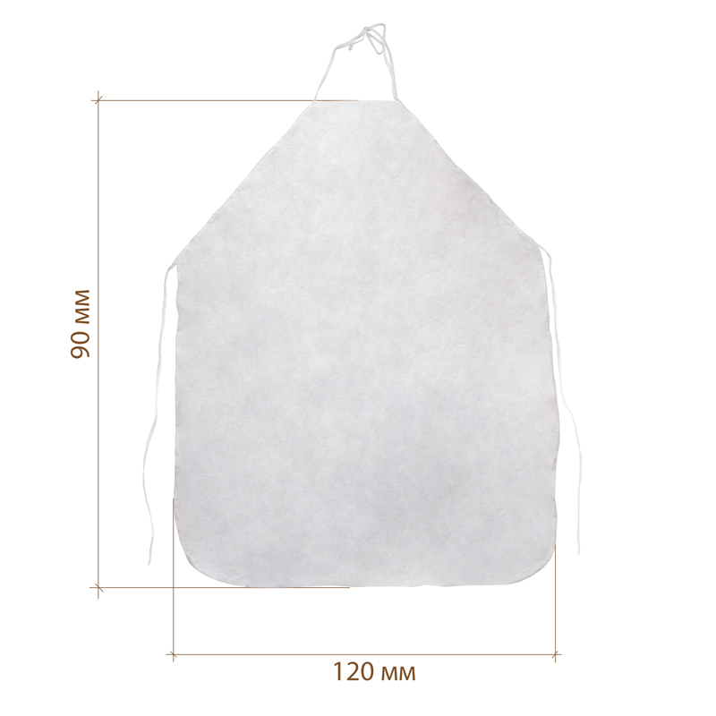 товар Фартук одноразовый полиэтиленовый белый уплотненный 90*120 см V8-0048