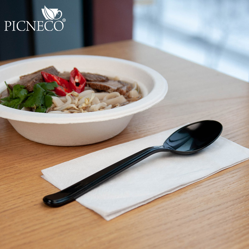 товар Пластиковая одноразовая черная ложка ПРЕМИУМ, 180 мм SPP201C