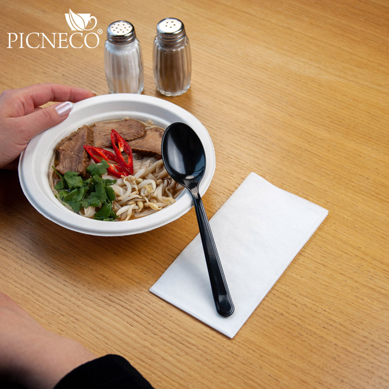 товар Пластиковая одноразовая черная ложка ПРЕМИУМ, 180 мм SPP201C