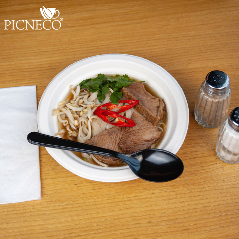 товар Пластиковая одноразовая черная ложка ПРЕМИУМ, 180 мм SPP201C