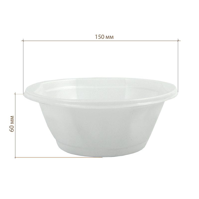 товар Миска полипропиленовая 600 мл, прозрачная MSP600