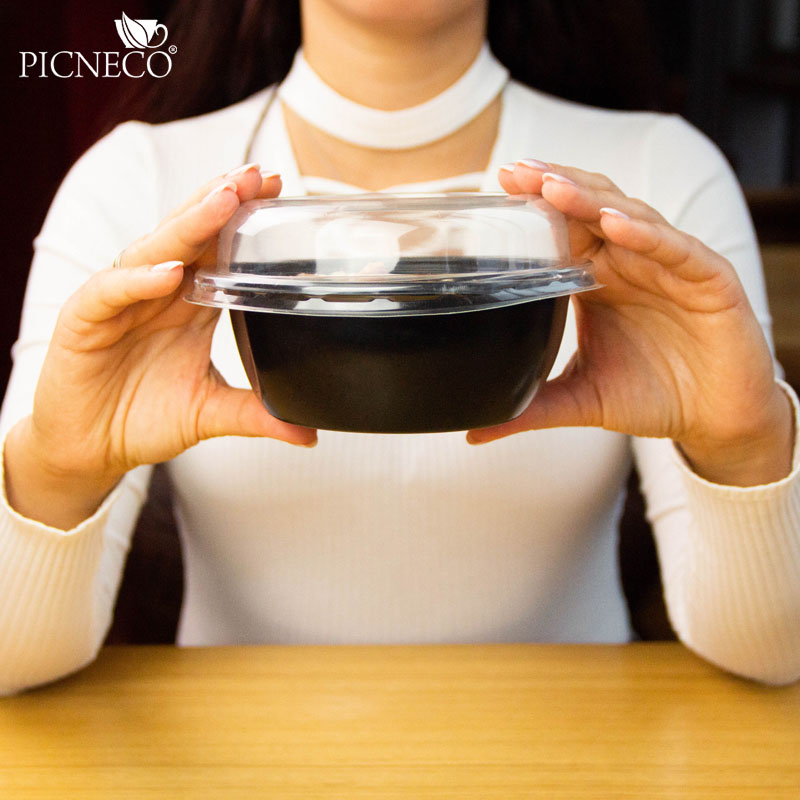 товар Контейнер круглый PP, черный, 150*55 мм, 600 мл, серия СпК-150 PK15060