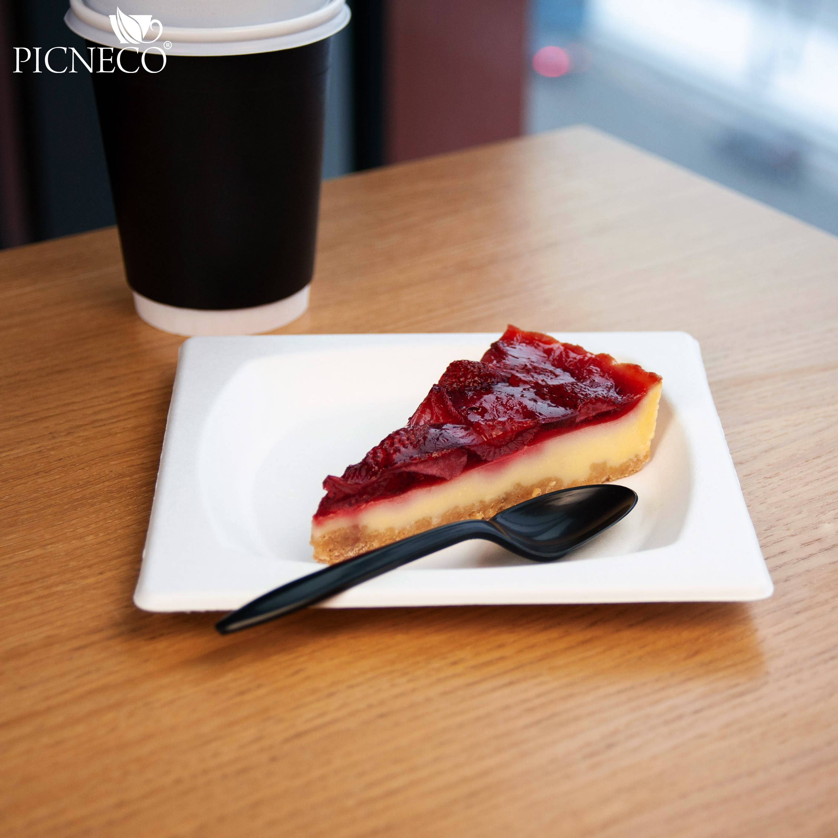 товар Ложка из кукурузного крахмала, черная, 145 мм SP015C