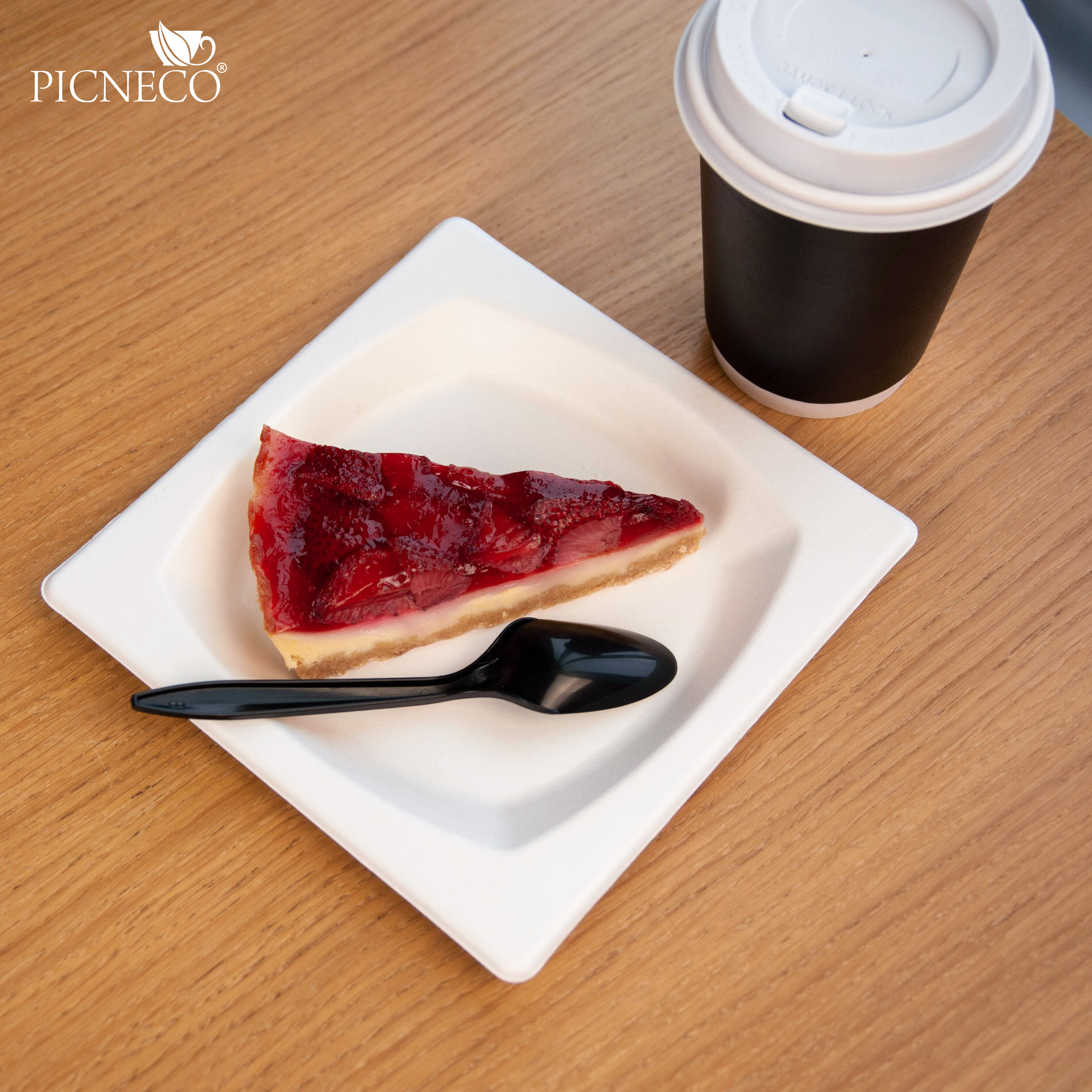 товар Ложка из кукурузного крахмала, черная, 145 мм SP015C