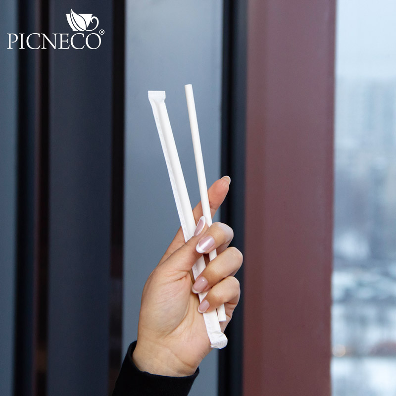 товар Трубочки для коктейлей "Белоснежная" 240*6 мм TB029B