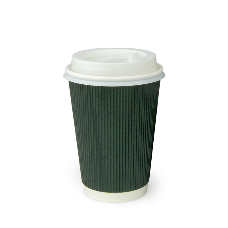 товар Гофрированный стакан 400 мл (макс. 450 мл) темно-зеленый STG145TZ