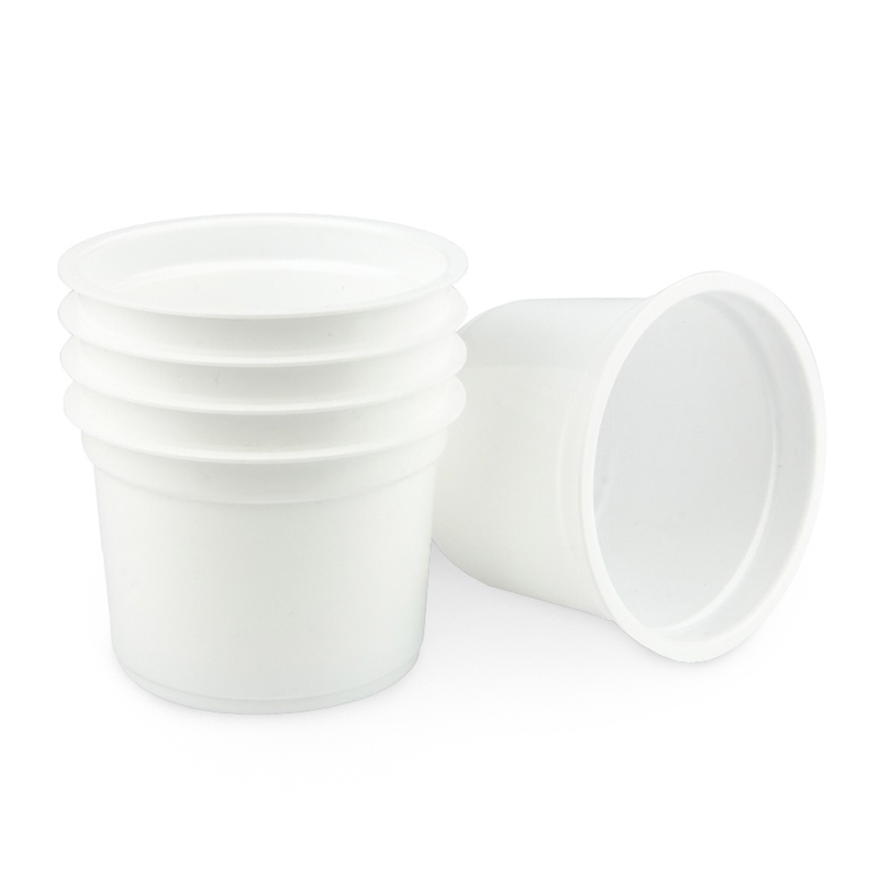 товар Круглый контейнер белый ПП (подходит под запайку), 250 мл, D=95 мм PK9525B