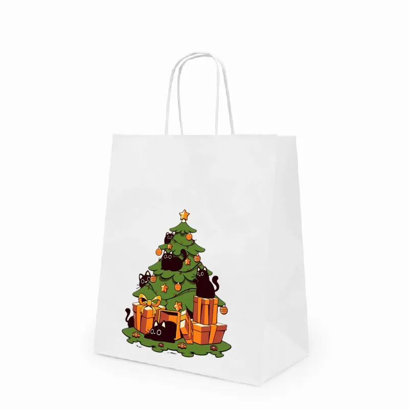 товар Подарочный пакет с кручеными ручками новогодний, 260*150*350, 80 г/м2 BPK026-NY