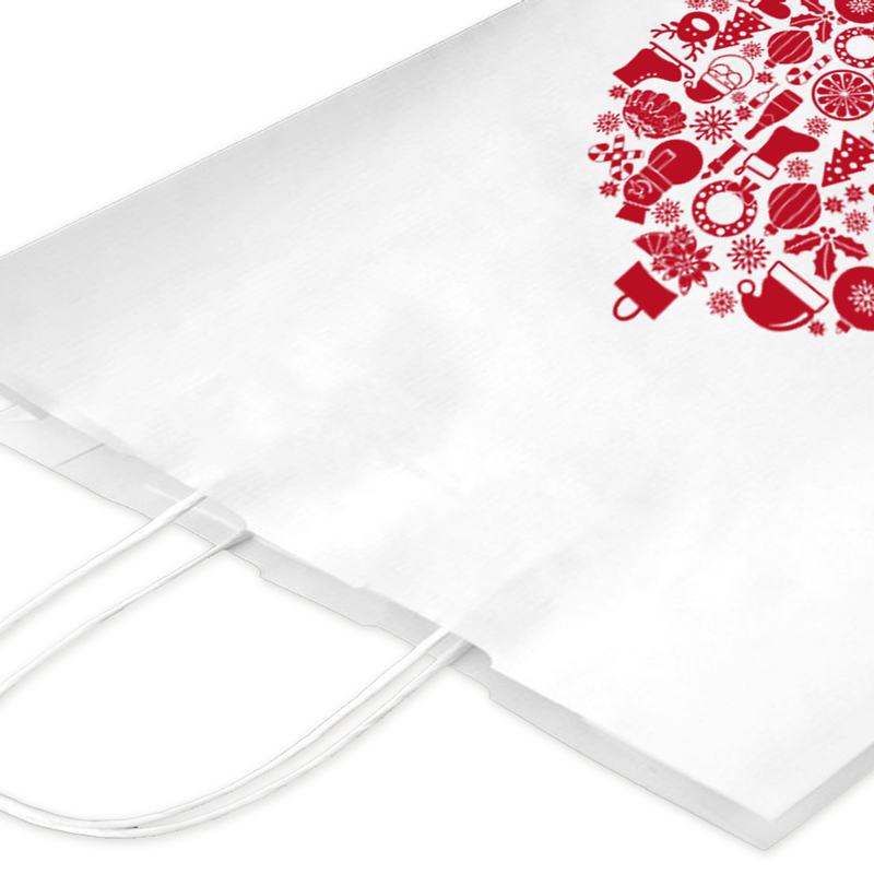 товар Подарочный пакет с кручеными ручками новогодний, 260*150*350, 80 г/м2 BPK026-NY