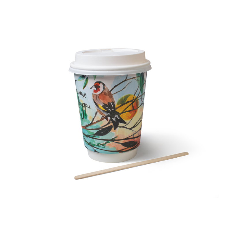 товар Бумажный двухслойный стакан "Солнце внутри", 350 мл (макс. 400 мл) STD0357