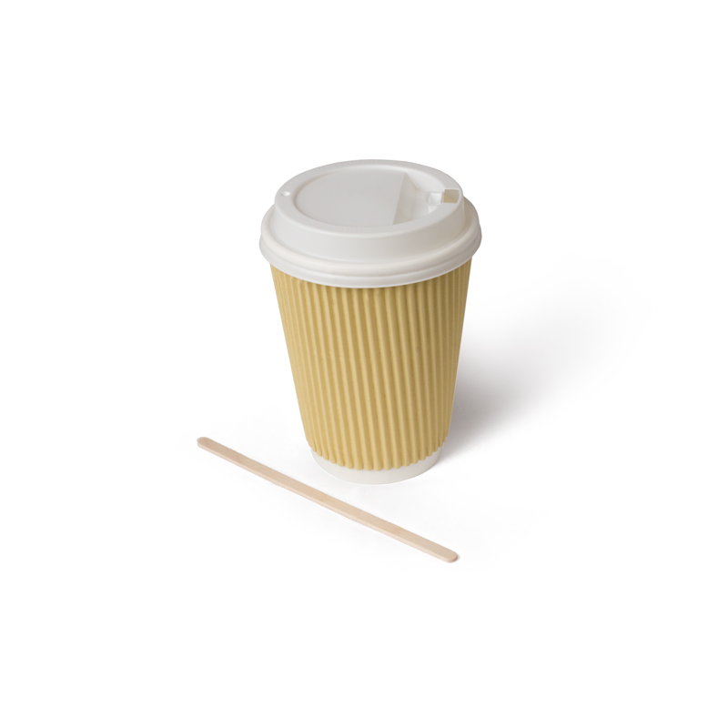 товар Бумажный гофрированный стакан, бежевый, 360 мл (макс. 430 мл) ST036BJ