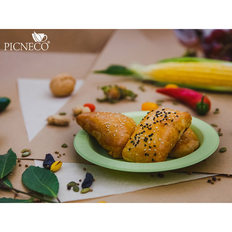 товар Одноразовая тарелка, зеленая, 178 мм TL027Z