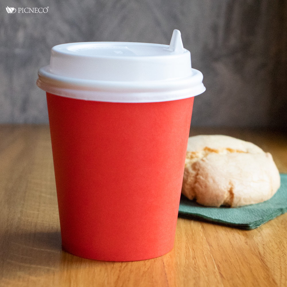 товар Бумажный стакан 250 мл (макс. 280 мл), однослойный, d=80мм, красный STR025