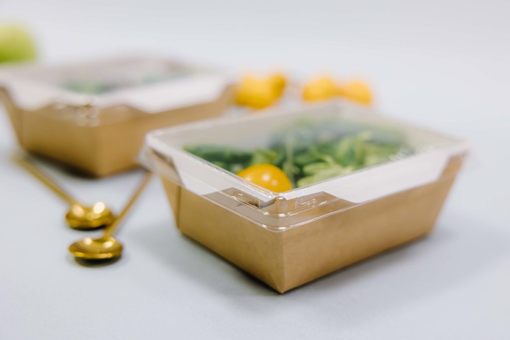 товар Контейнер бумажный с крышкой, 450мл, 160*120*45 мм, крафт BK340