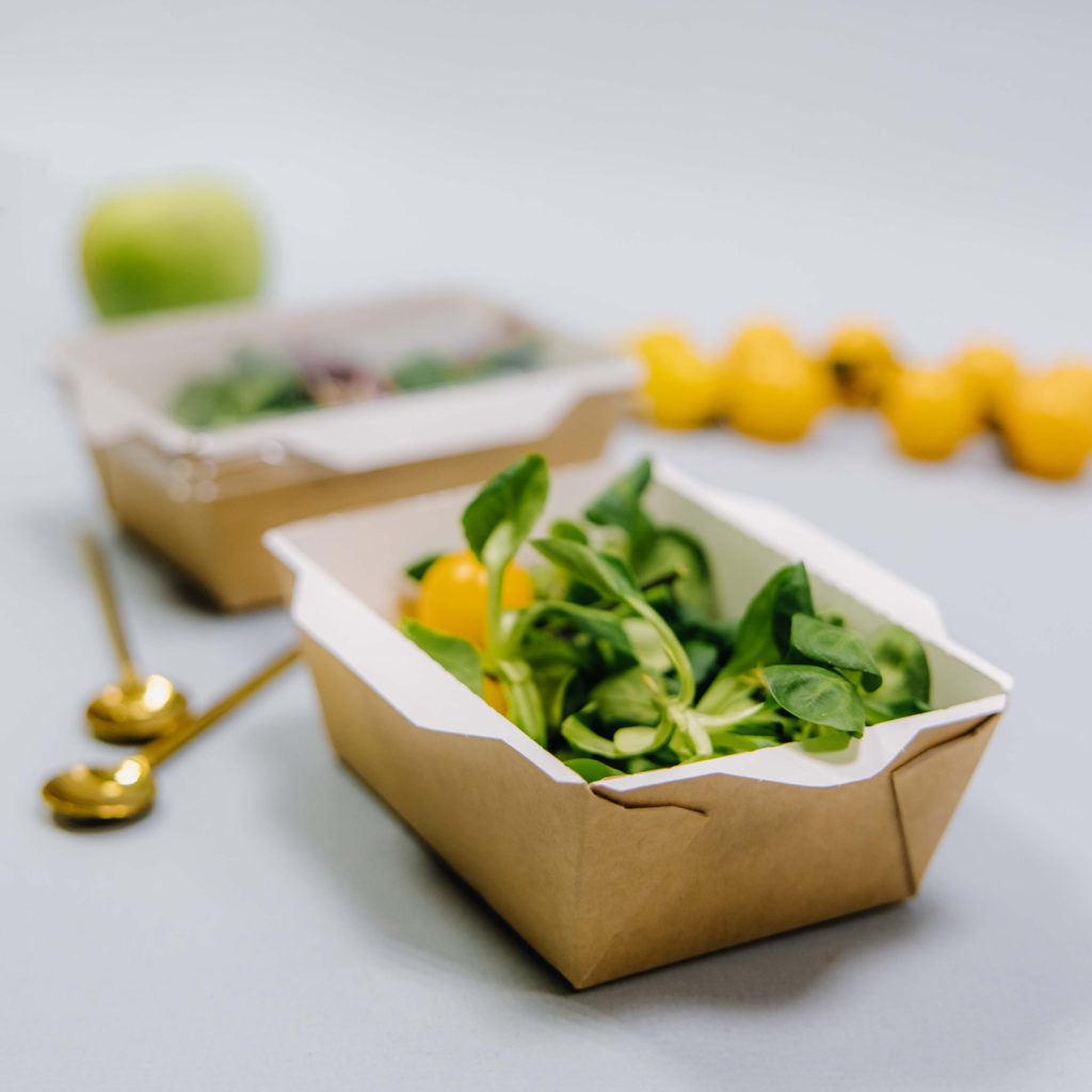 товар Контейнер бумажный с крышкой, 450мл, 160*120*45 мм, крафт BK340