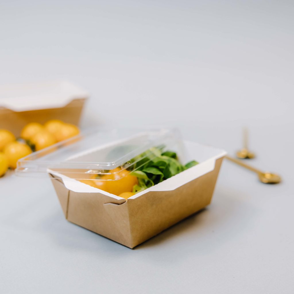 товар Контейнер бумажный с крышкой, 450мл, 160*120*45 мм, крафт BK340