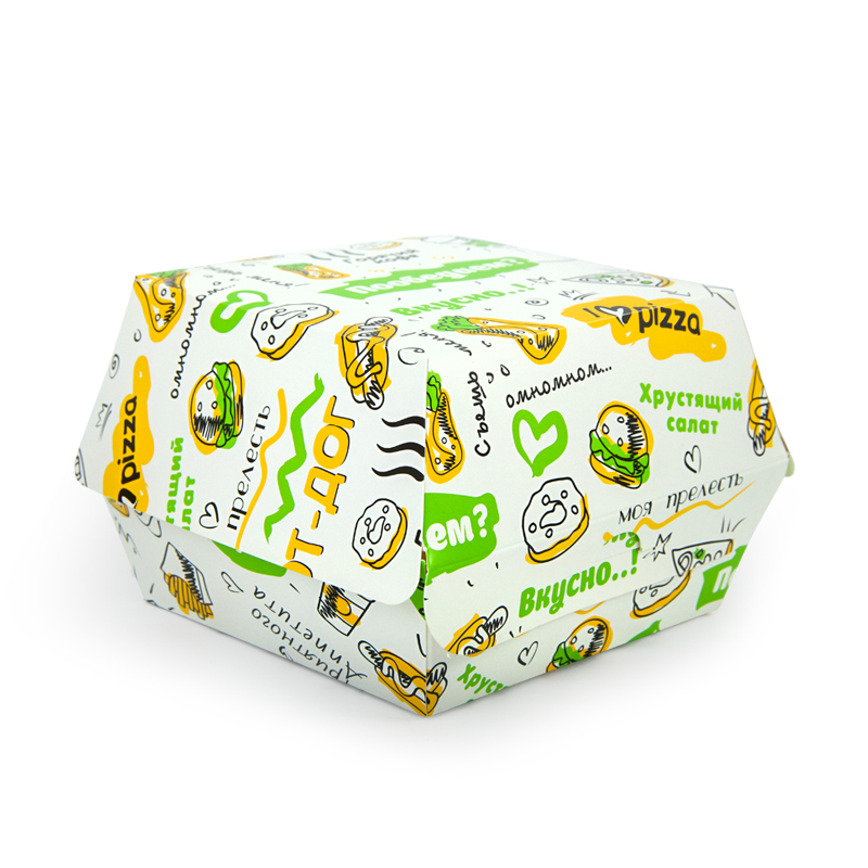 товар Упаковка для бургеров, 120*120*100 мм, большая, FOODкорт BK352