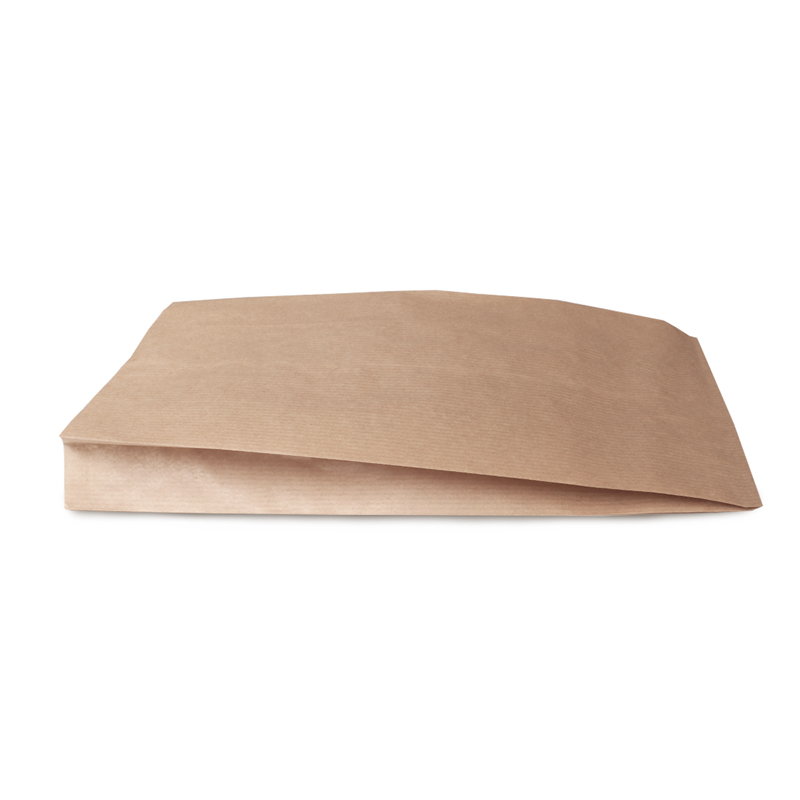 товар Бумажный крафт пакет с плоским дном жиростойкий, плоский пакет, 140*60*310 мм KLD114