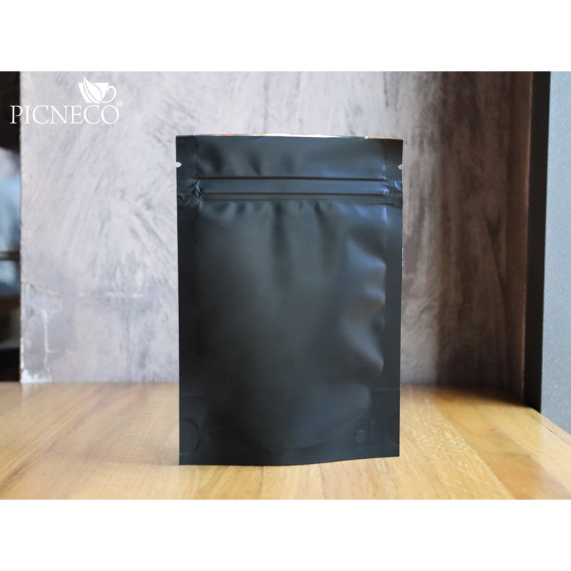 товар Дой-пак металлизированный пакет 135*175 мм, черный матовый, зип-лок замок ZL135Cm