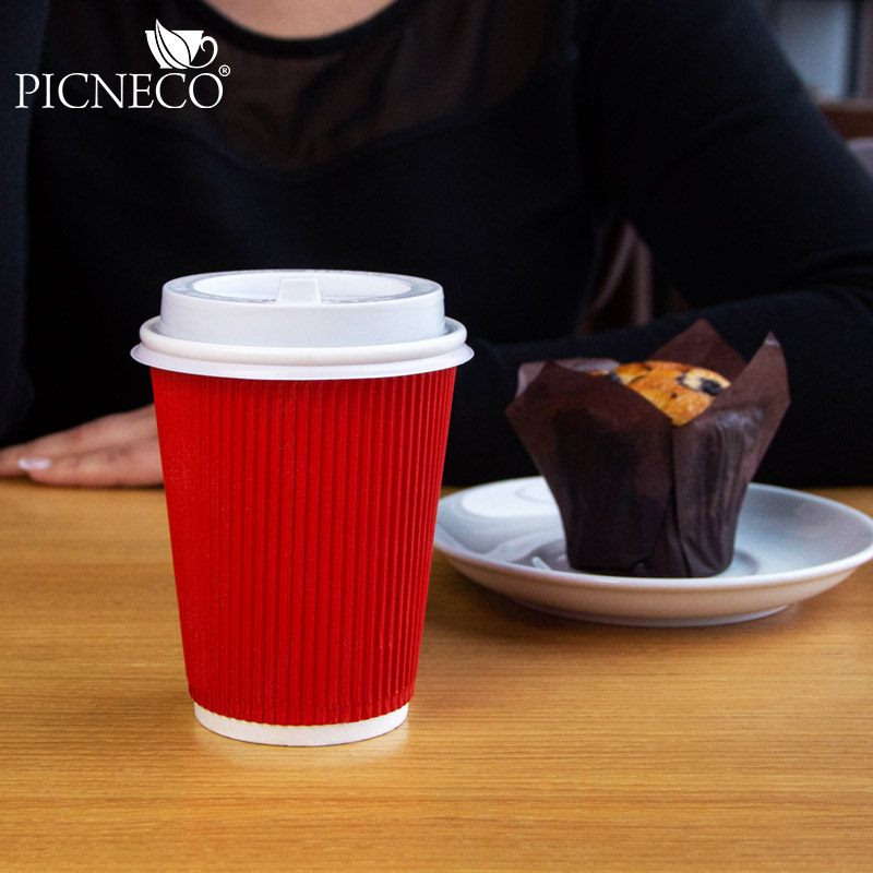 товар Гофрированный бумажный стакан 350 мл, красный STG035R