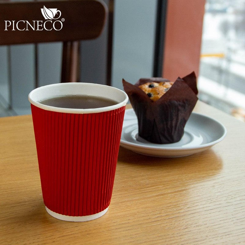 товар Гофрированный бумажный стакан 350 мл, красный STG035R