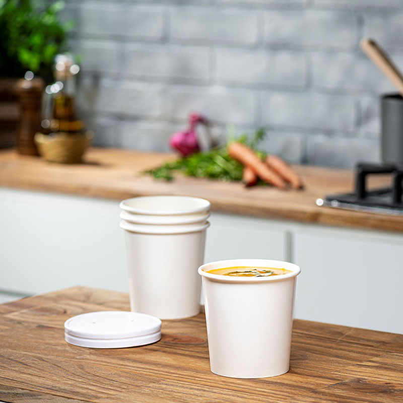 товар Одноразовая супница с бумажной крышкой белая, 420 мл (макс. 480 мл) BK053