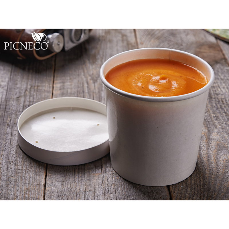 товар Одноразовая супница с бумажной крышкой белая, 420 мл (макс. 480 мл) BK053