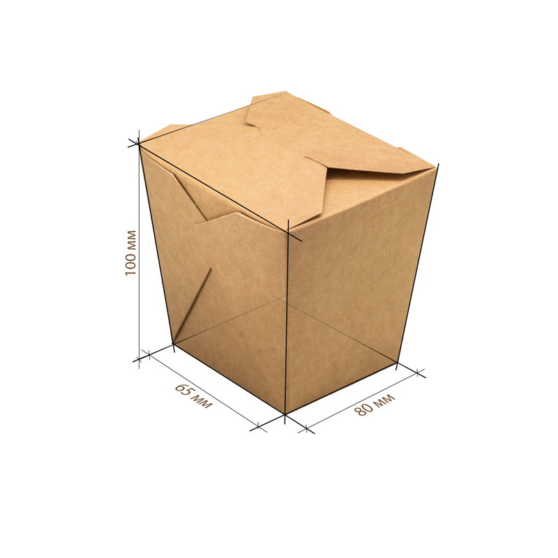 товар Коробка для лапши, 460 мл, крафт, склеенная BK060S