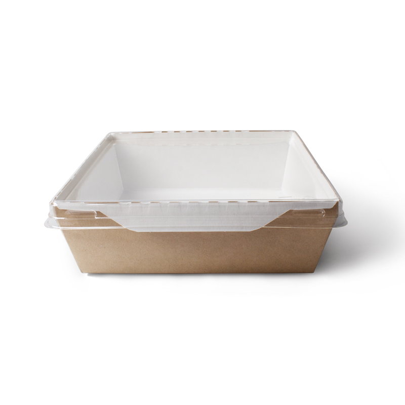 товар Контейнер бумажный с крышкой, 900мл, 150*150*55 мм, крафт BK064