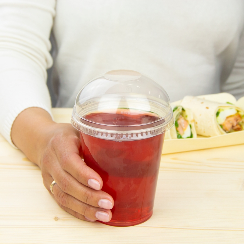 товар Крышка для стакана прозрачная купол без отверстия KRP120