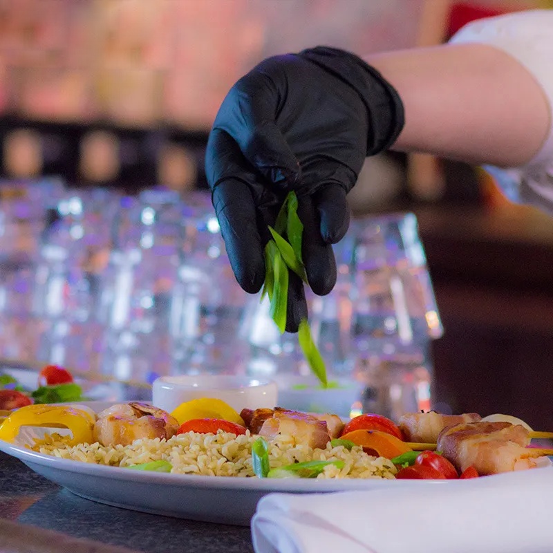 товар Перчатки нитриловые, черные, размер S, неопудренные PEN35583S