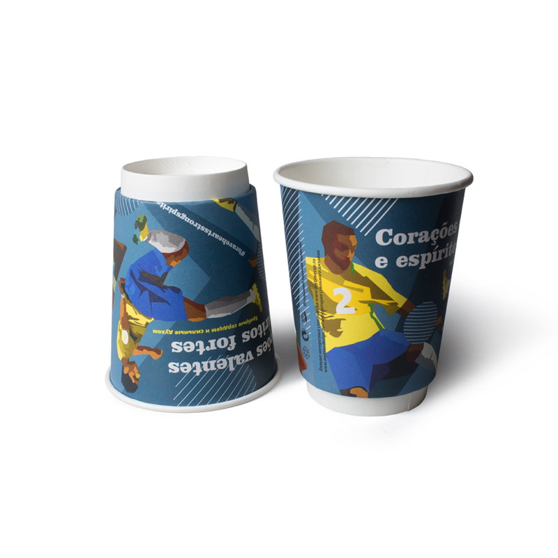 товар Двухслойный бумажный стакан "Футбол", 350 мл (макс. 400 мл) STD0356