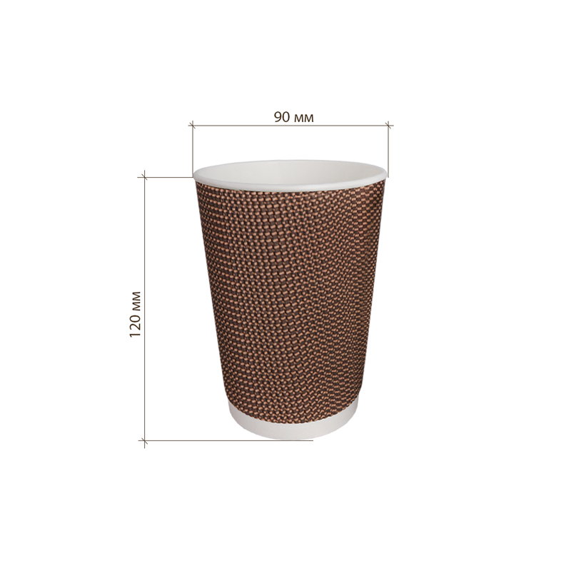 товар Бумажный гофрированный стакан, сетка, 400 мл (макс. 450 мл) STG145ST