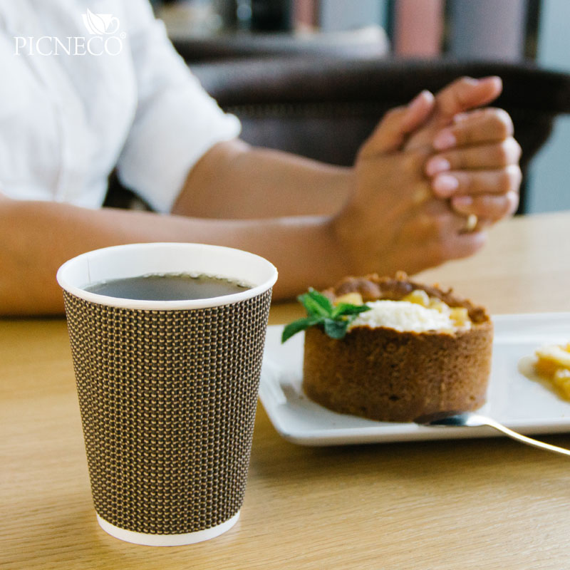 товар Бумажный гофрированный стакан, сетка, 400 мл (макс. 450 мл) STG145ST