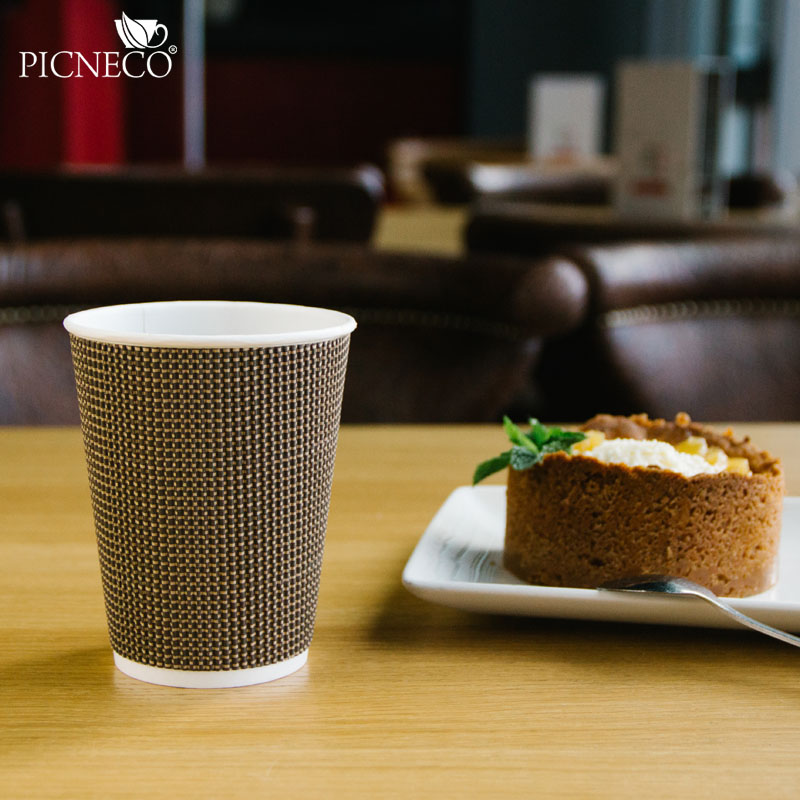 товар Бумажный гофрированный стакан, сетка, 400 мл (макс. 450 мл) STG145ST