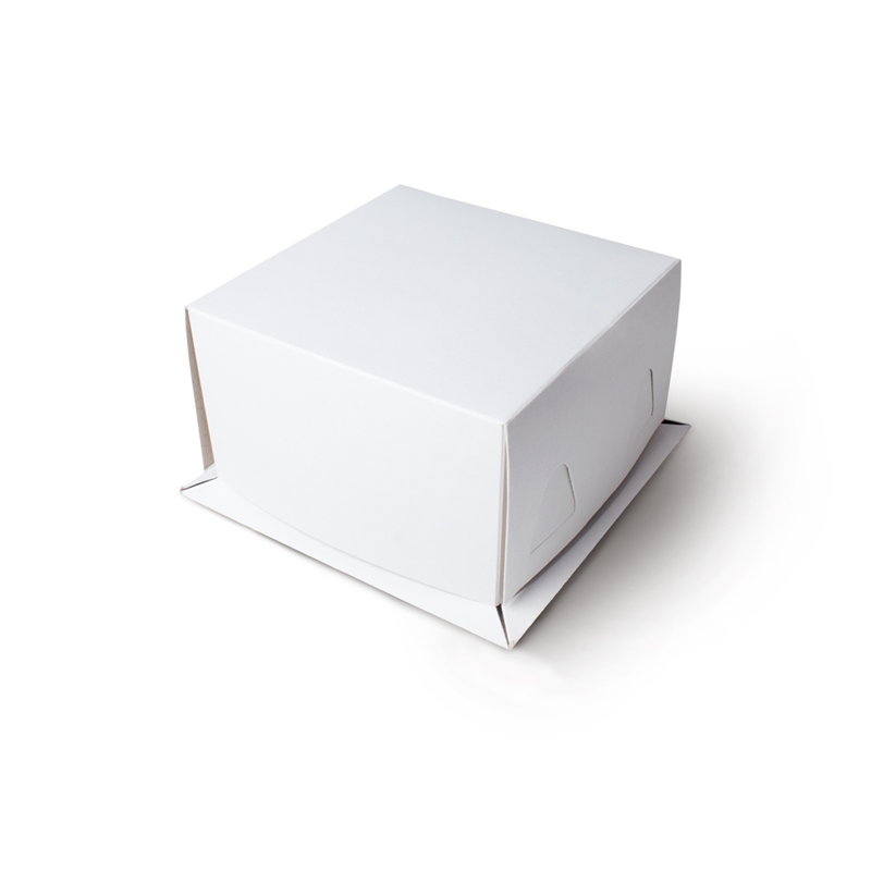 Коробка для торта, белая, 160*160*100 мм